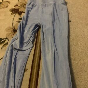 Light Blue Ribbed Pants